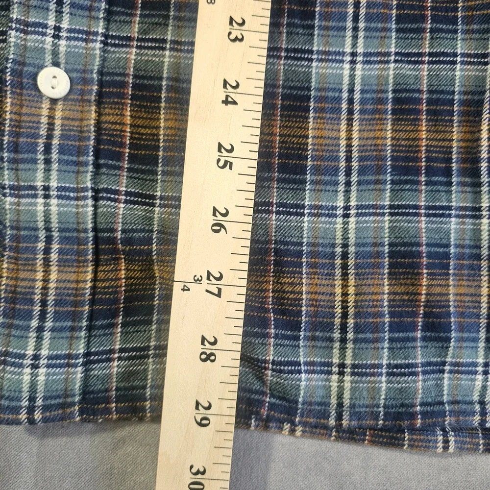 Levis Mens XL‎ Relaxed Fit Plaid Flannel Button Down Shirt Blue Yellow NWOT